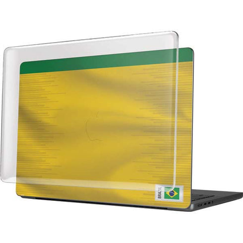 Brazil Soccer Flag MacBook Pro 14in (2021-24) Case plus Skin